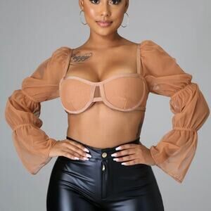 NWT Rehab Lab Top Cropped Halter Bra Sexy Small Women's Club Blouse